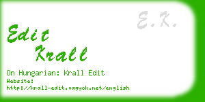 edit krall business card